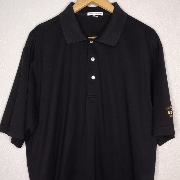 Peter Millar Men's Black Pullover Short Sleeve Active Athletic Polo Shirt - Picture 3 of 13